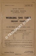 Working Time Table of Freight Trains - Section E - South Eastern Division, 3rd October 1966 until further notice by British Railways Southern Region (South Eastern Division)